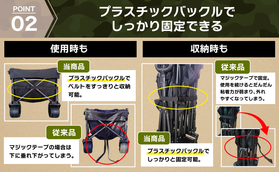 andzero キャリーワゴン キャリーカート カバー(蓋)付き ワイドタイヤ ブレーキ付き (長物対応)