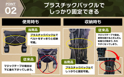 andzero キャリーワゴン キャリーカート カバー(蓋)付き ワイドタイヤ ブレーキ付き (長物対応)